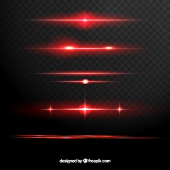 Free Vector | Red lens flare dividers collection