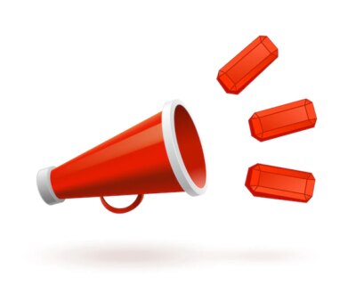Free Vector | Red megaphone isolated
