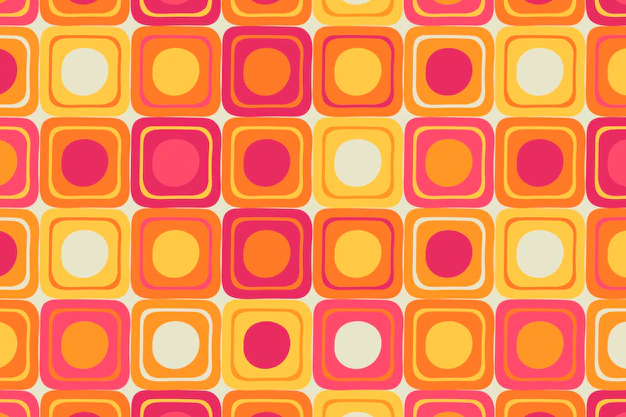 Free Vector | Retro colorful background, geometric square shape vector