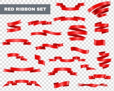 Free Vector | Ribbons transparent set