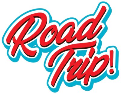 Free Vector | Road trip typography logo