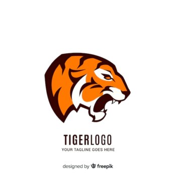 Free Vector | Roaring tiger logo template