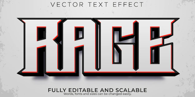 Free Vector | Rock music text effect, editable metal and guitar text style
