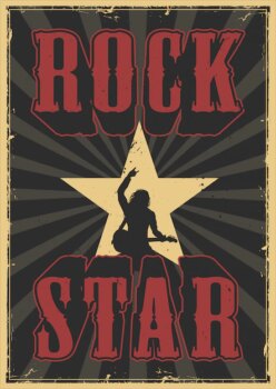 Free Vector | Rock star grunge poster