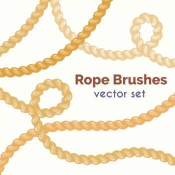 Free Vector | Rope brushes colelction