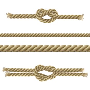 Free Vector | Ropes decorative set