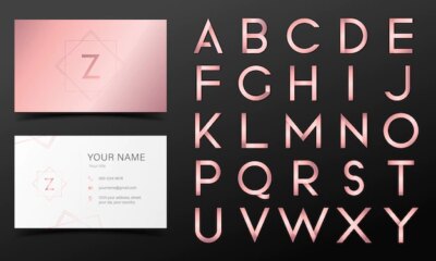 Free Vector | Rose gold alphabet in modern style