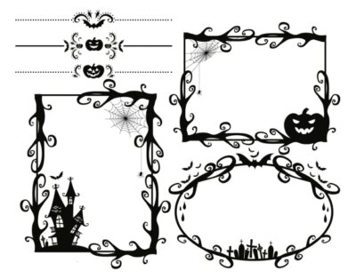 Free Vector | Scary halloween frames