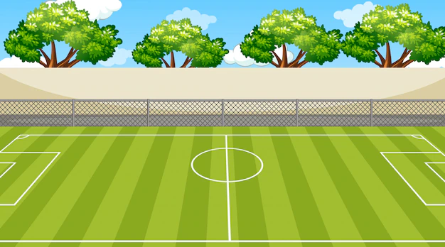 Free Vector | Scene with trees around the football field
