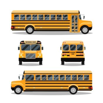 Free Vector | School bus. transportation and vehicle transport, travel automobile,