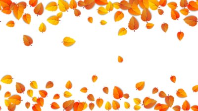 Free Vector | Seamless autumn leaves horizontal banner isolated white background template with golden leaf vector