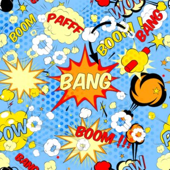 Free Vector | Seamless pattern background with comic book speech bubbles vector illustration