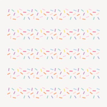 Free Vector | Seamless sprinkles illustration brush stroke vector set