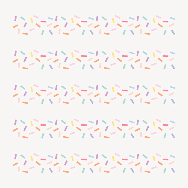 Free Vector | Seamless sprinkles illustration brush stroke vector set