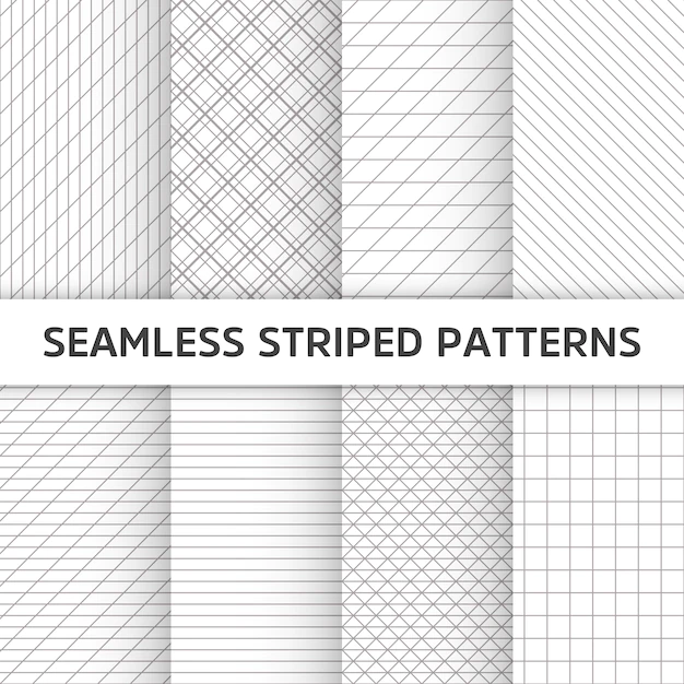 Free Vector | Seamless striped vector patterns