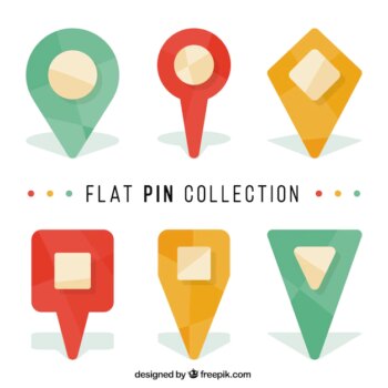 Free Vector | Selection of flat pointers with geometric designs