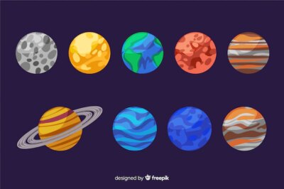Free Vector | Set of hand drawn solar system planets