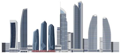 Free Vector | Set of high rise building in gold coast queensland australia