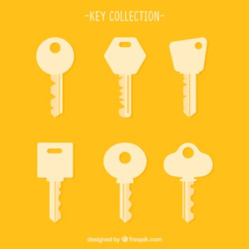 Free Vector | Set of key silhouettes