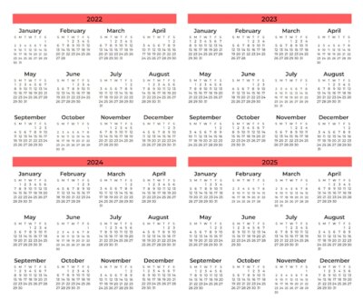 Free Vector | Set of minimal calendars