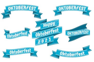 Free Vector | Set of oktoberfest ribbons