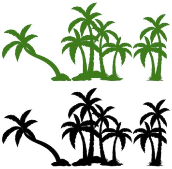 Free Vector | Set of palm tree
