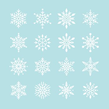 Free Vector | Set of snowflakes christmas design vector