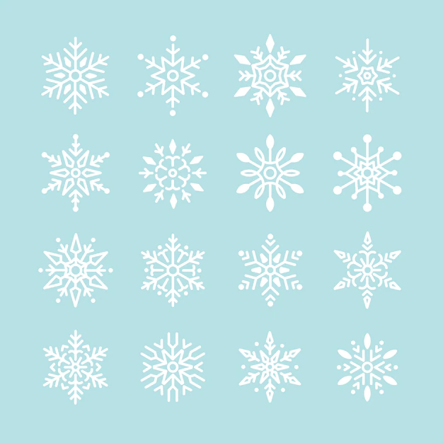 Free Vector | Set of snowflakes christmas design vector