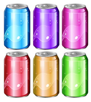 Free Vector | Set of soda cans