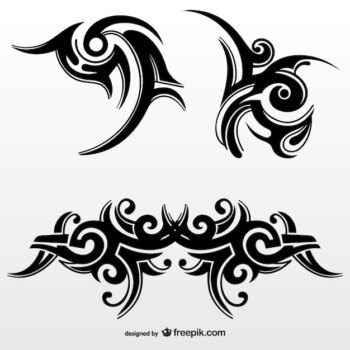 Free Vector | Set of tribal abstract tattoos