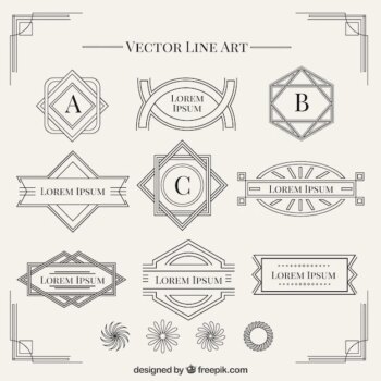 Free Vector | Shapes in art deco style collection