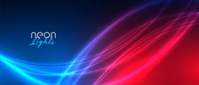 Free Vector | Shiny neon light streak red and blue background