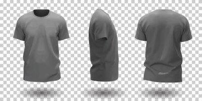 Free Vector | Short sleeves grey t-shirt mockup