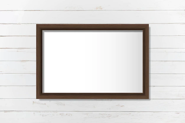 Free Vector | Simple blank frame on the wall