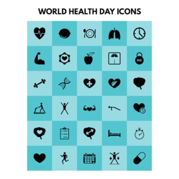 Free Vector | Simple health icons set