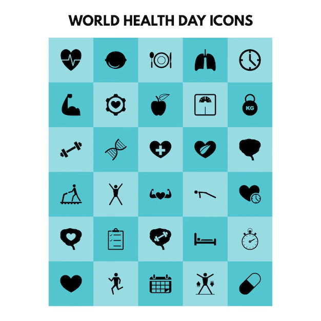 Free Vector | Simple health icons set