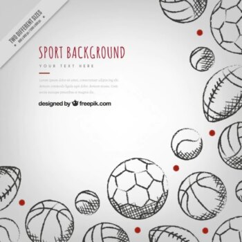 Free Vector | Sketches sporty elements background