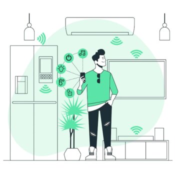 Free Vector | Smart home concept illustration
