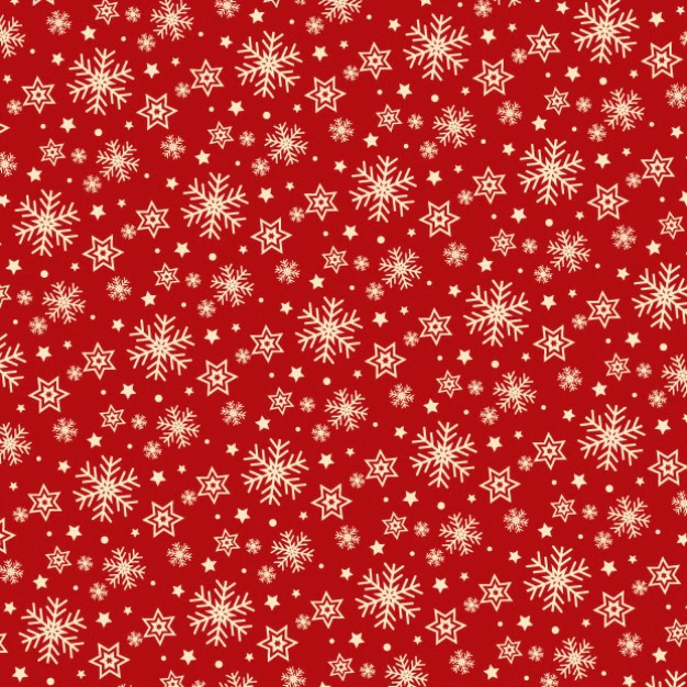 Free Vector | Snowflakes and stars red pattern