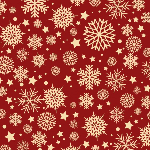 Free Vector | Snowflakes on a red background pattern