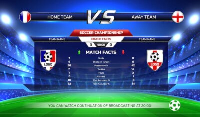 Free Vector | Soccer championship broadcast background