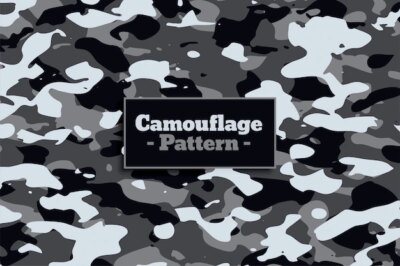 Free Vector | Soldier military camouflage pattern in white and gray shade