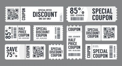 Free Vector | Special offers promo vouchers templates set