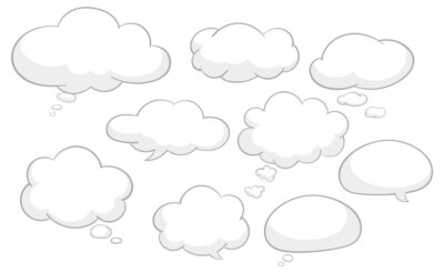 Free Vector | Speech bubble templates on white background