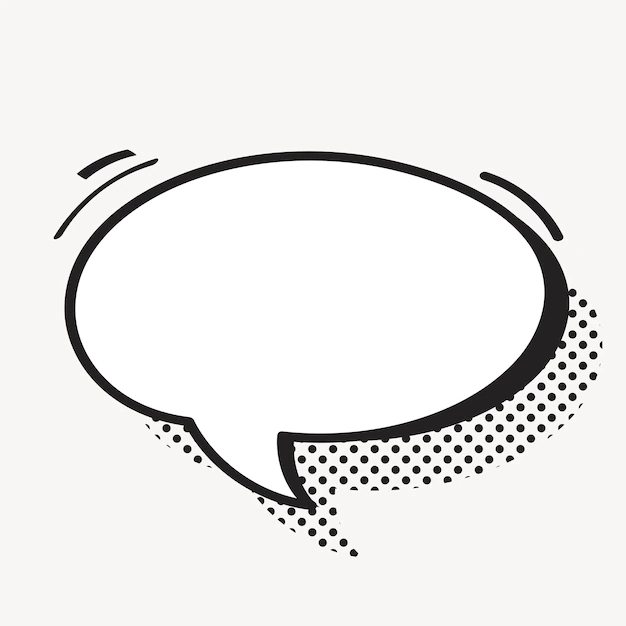 Free Vector | Speech bubble vector in halftone style