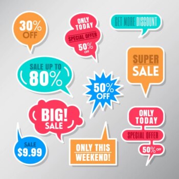 Free Vector | Speech bubbles for sales