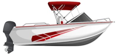 Free Vector | Speed boat or power boat isolated