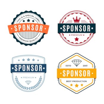 Free Vector | Sponsor label collection