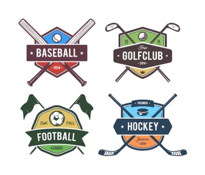 Free Vector | Sport emblems collection