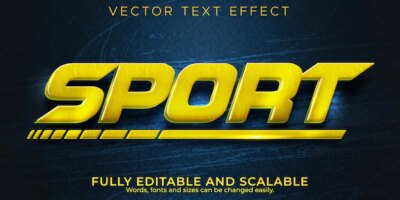 Free Vector | Sport speed text effect, editable racer and fast text style